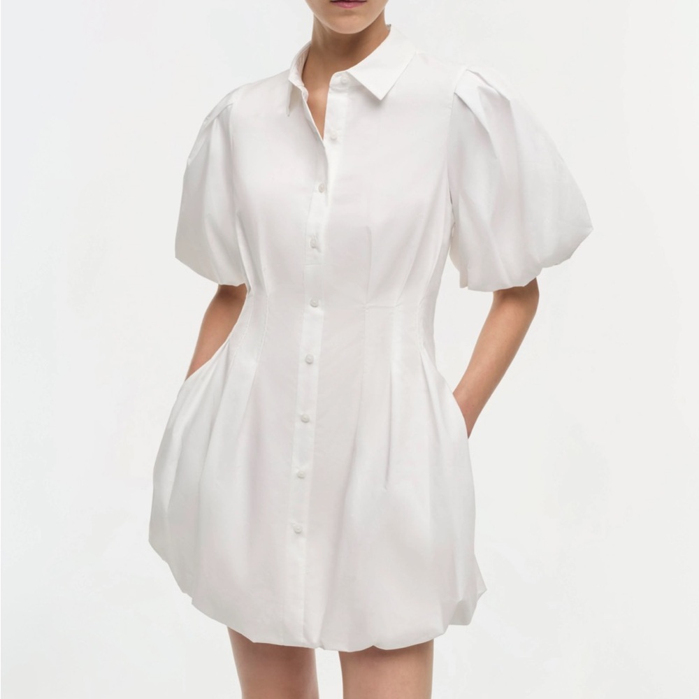 White Puff Sleeve Dress